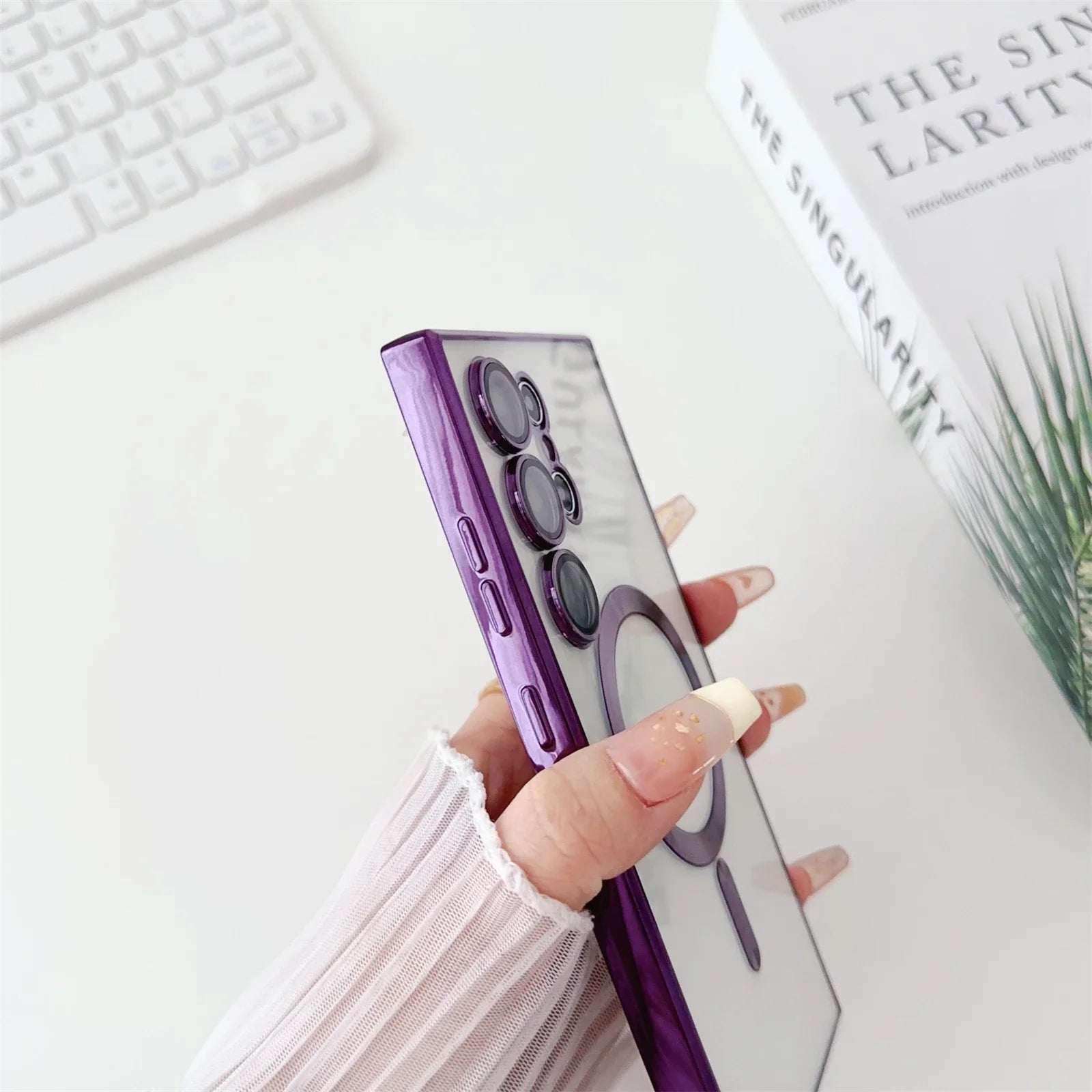 Magnetic Wireless Charging Phone Case for Samsung Galaxy S25 Ultra Series Tidesmit