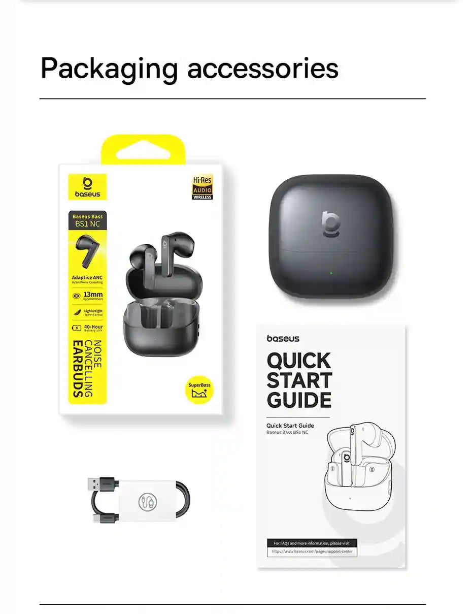 Wireless Earbuds with Active Noise Cancellation & Hi-Res Audio - Tidesmit Tidesmit