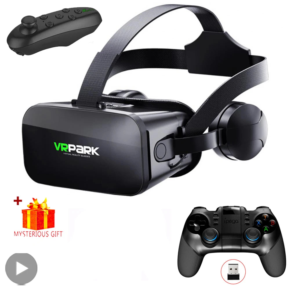 VR Headset for Smartphones - Lightweight Immersive Smart Glasses with Controller Tidesmit