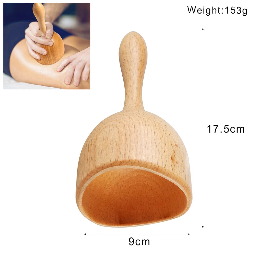 Wooden Lymphatic Drainage Massager Tool for Targeted Body Contouring Back Massage Instrument Body Massage B Tidesmit