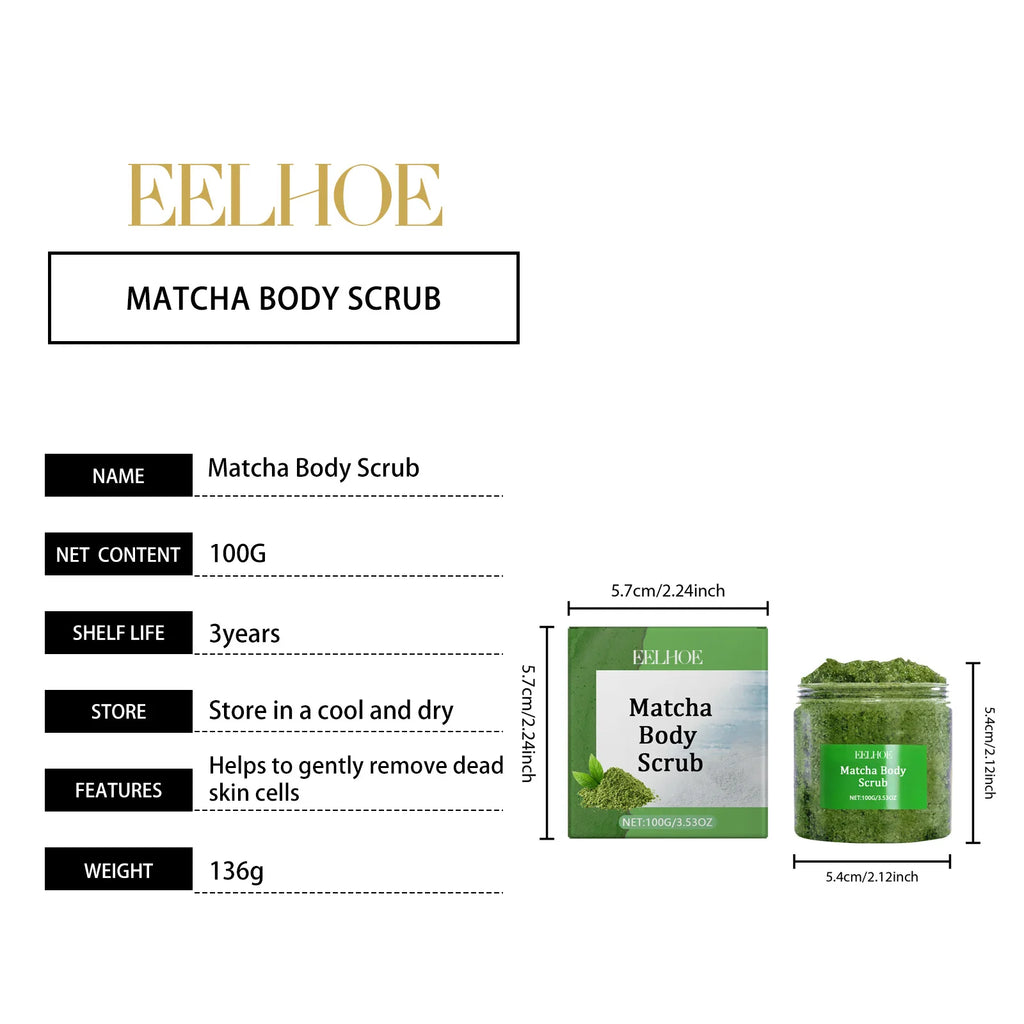 Green Tea Body Scrub Exfoliating Salt - Natural Skin Smoothing Treatment Scrubs Treatments Tidesmit