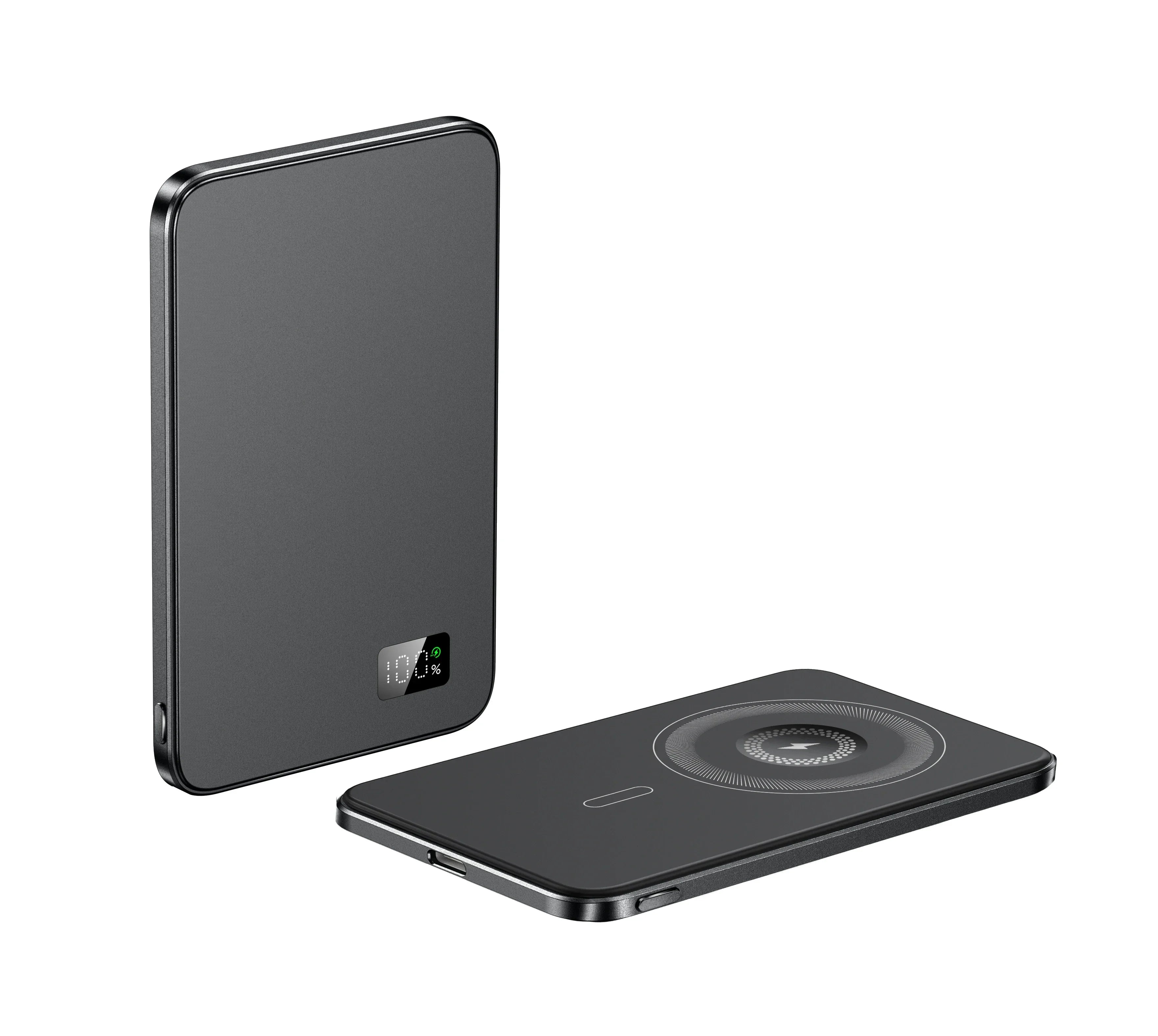 Magnetic Power Bank for iPhone 16 - Fast Wireless Charging Battery Black Tidesmit