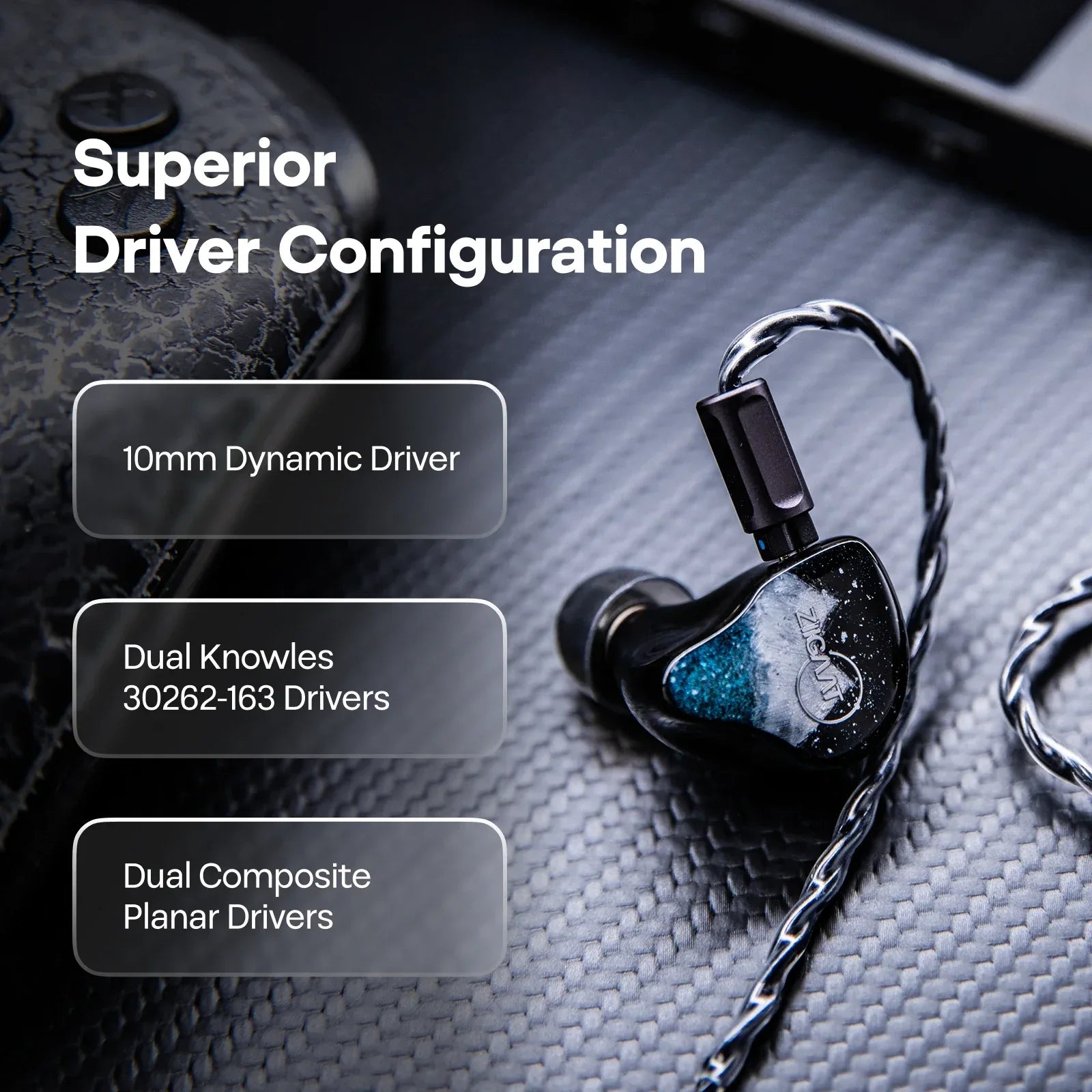 ZiiGaat Horizon Hybrid 5-Driver IEM Earphones by Tidesmit Tidesmit