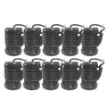 10 pack black ionic detox foot bath arrays for spa machine, round slotted ion head massager for professional cleaning.