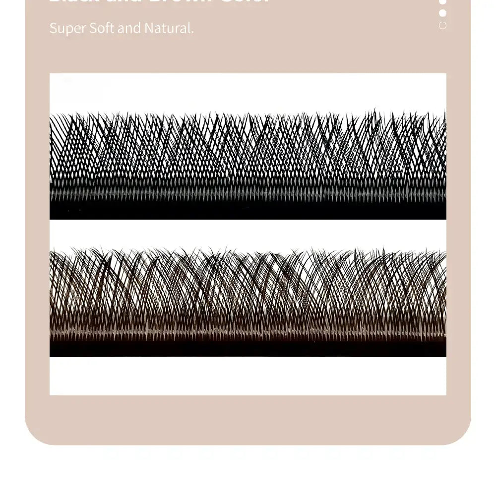 DIYDAY YY Shape Eyelash Extensions C D L LU Curl Brown Lashes Natural Soft Premade Volume Fans Two Tips Y-Shaped False