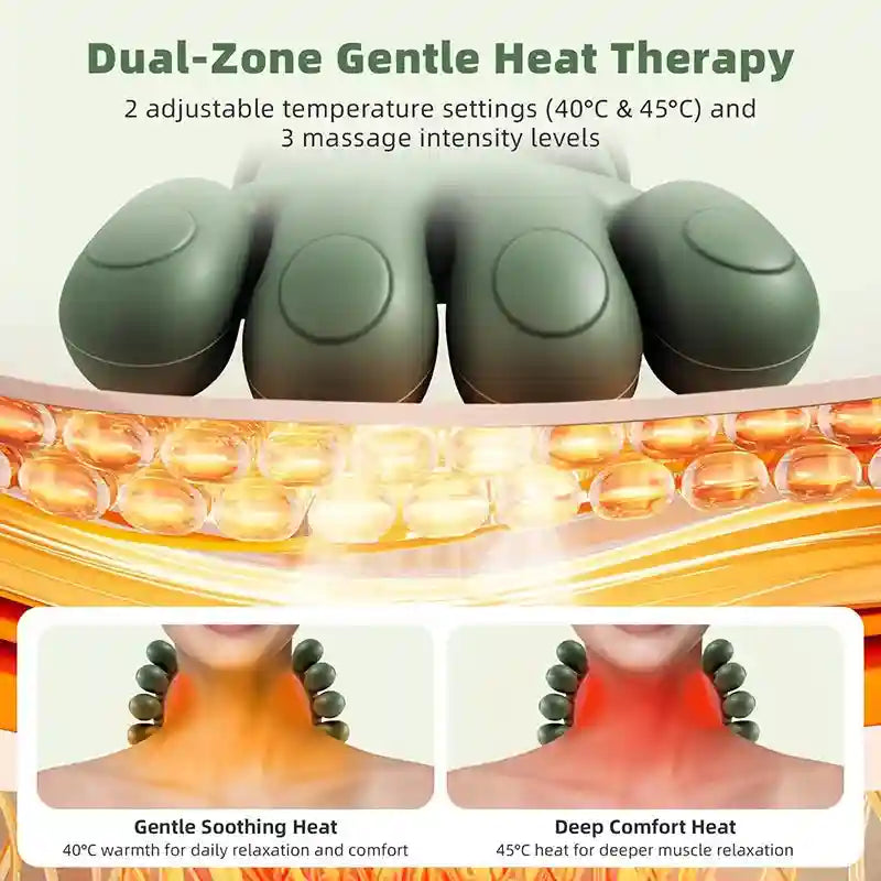Electric Neck and Shoulder Massager with 4D Kneading and Heat Therapy Massage Roller Tidesmit