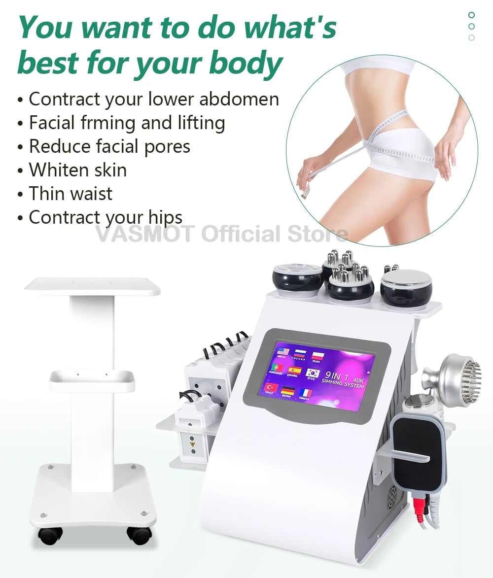 9-in-1 Ultrasonic Cavitation PMU Machine | Professional Skin & Beauty Kit Permanent Makeup Machines Tidesmit