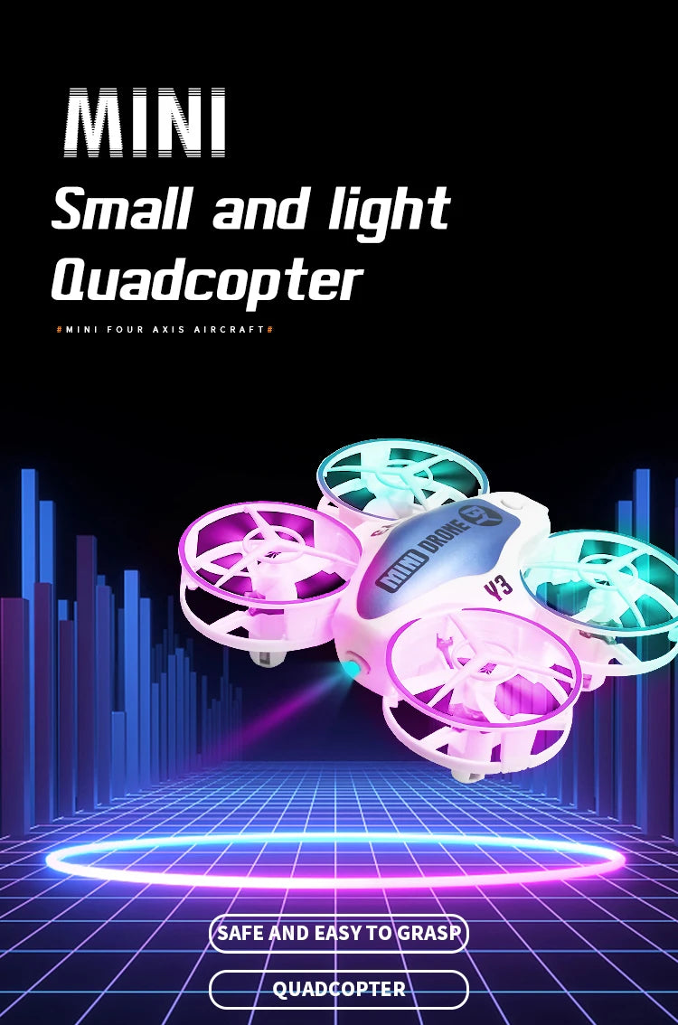 Mini UFO Drone for Kids - Foldable Remote Control Quadcopter (Blue) Tidesmit