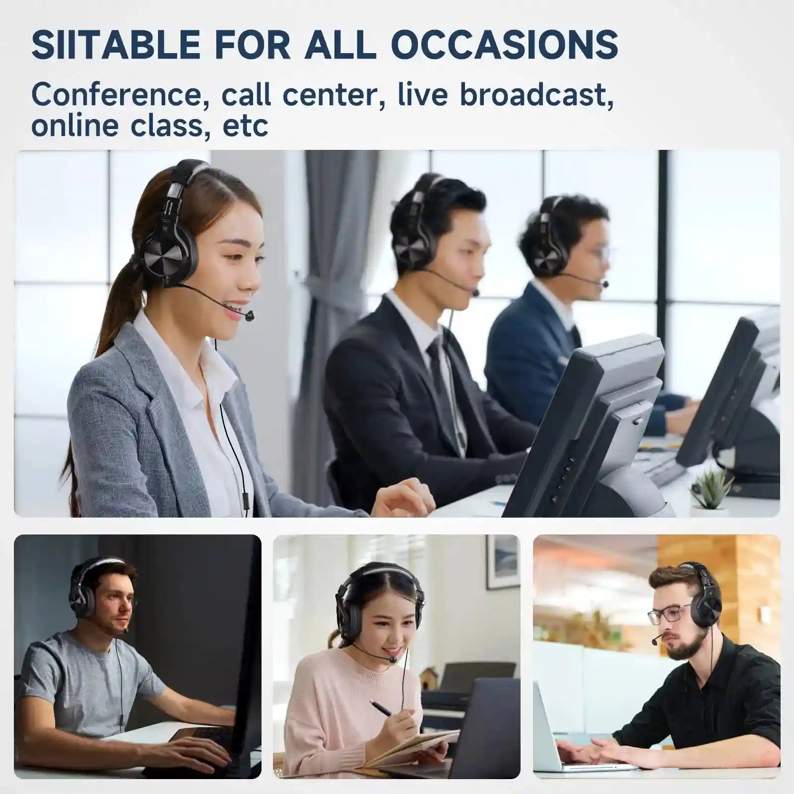 Wired Over-Ear Gaming Headset with Detachable Microphone Tidesmit