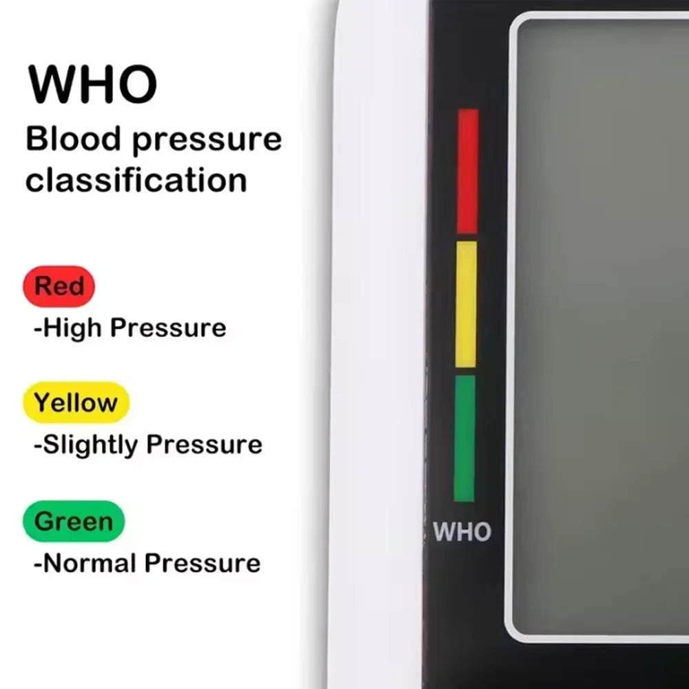 Electric Tonometer Arm Blood Pressure Monitor Digital Heart Beat Rate Pulse Meter Automatic Home Blood Pressure Meter Medical