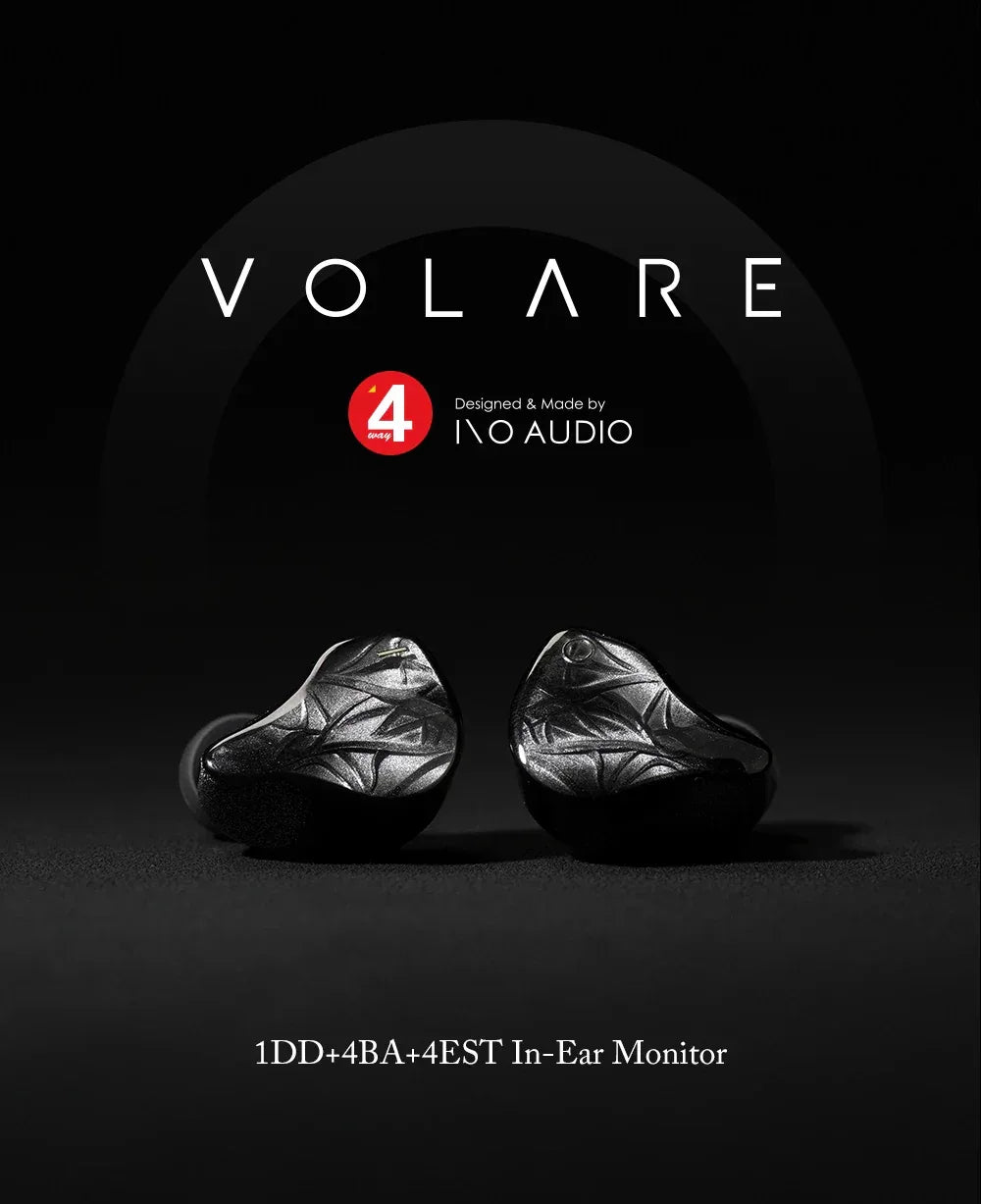 Volare Hybrid IEMs 1DD 4BA 4EST Wired In-Ear Monitors by Tidesmit Tidesmit