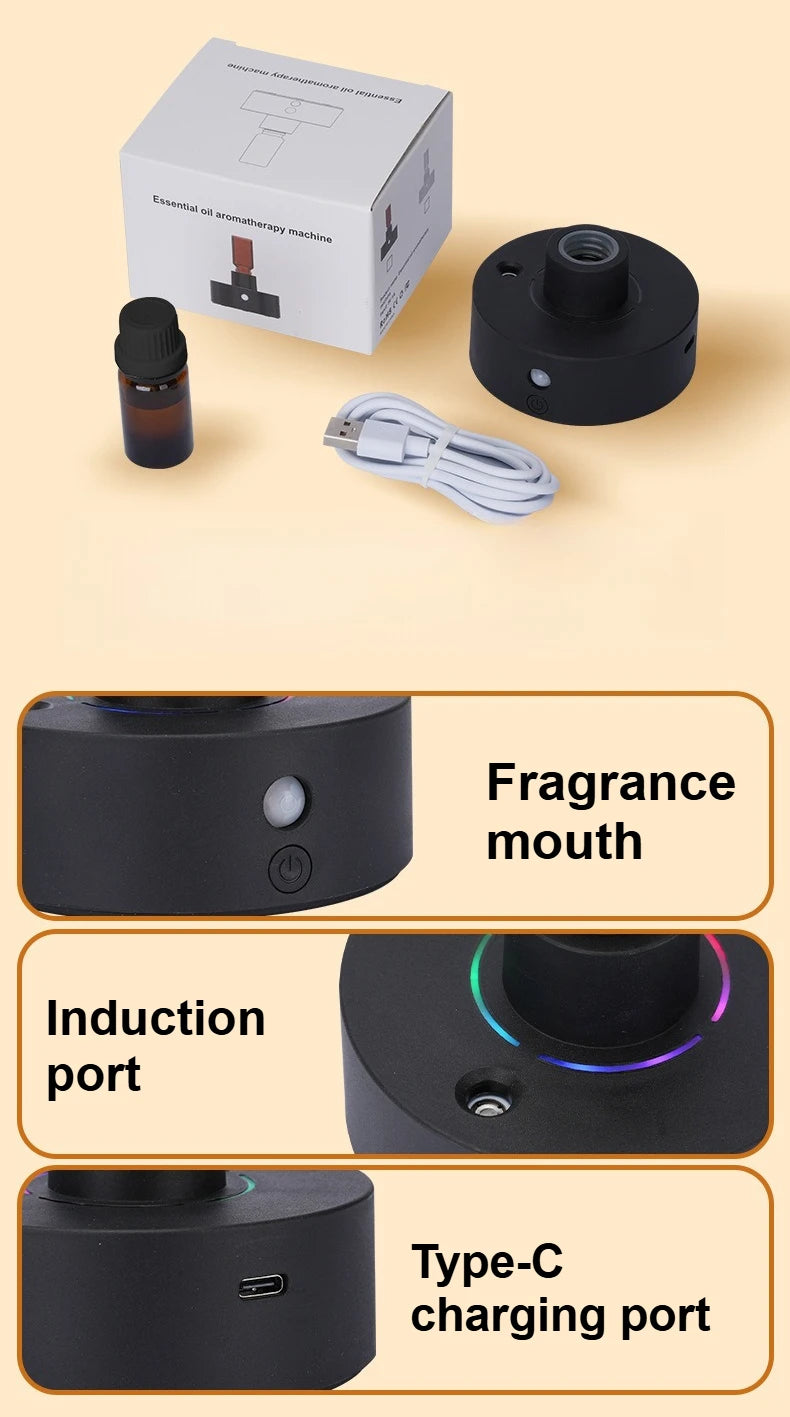 Home Intelligent Induction Waterless Aromatherapy Machine Desktop Bedroom Toilet Silent Air Fresh Aromatherapy Machine