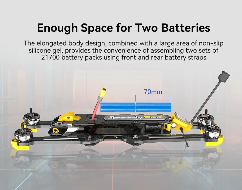 SpeedyBee Mario Fold 8 Long Range GPS Camera Drone - Foldable Power Kit Tidesmit