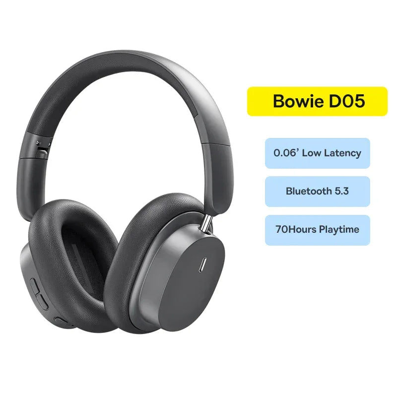 Tidesmit 70H Wireless Bluetooth Headphones Foldable Over-Ear Bowie D05 Gray China Mainland Tidesmit