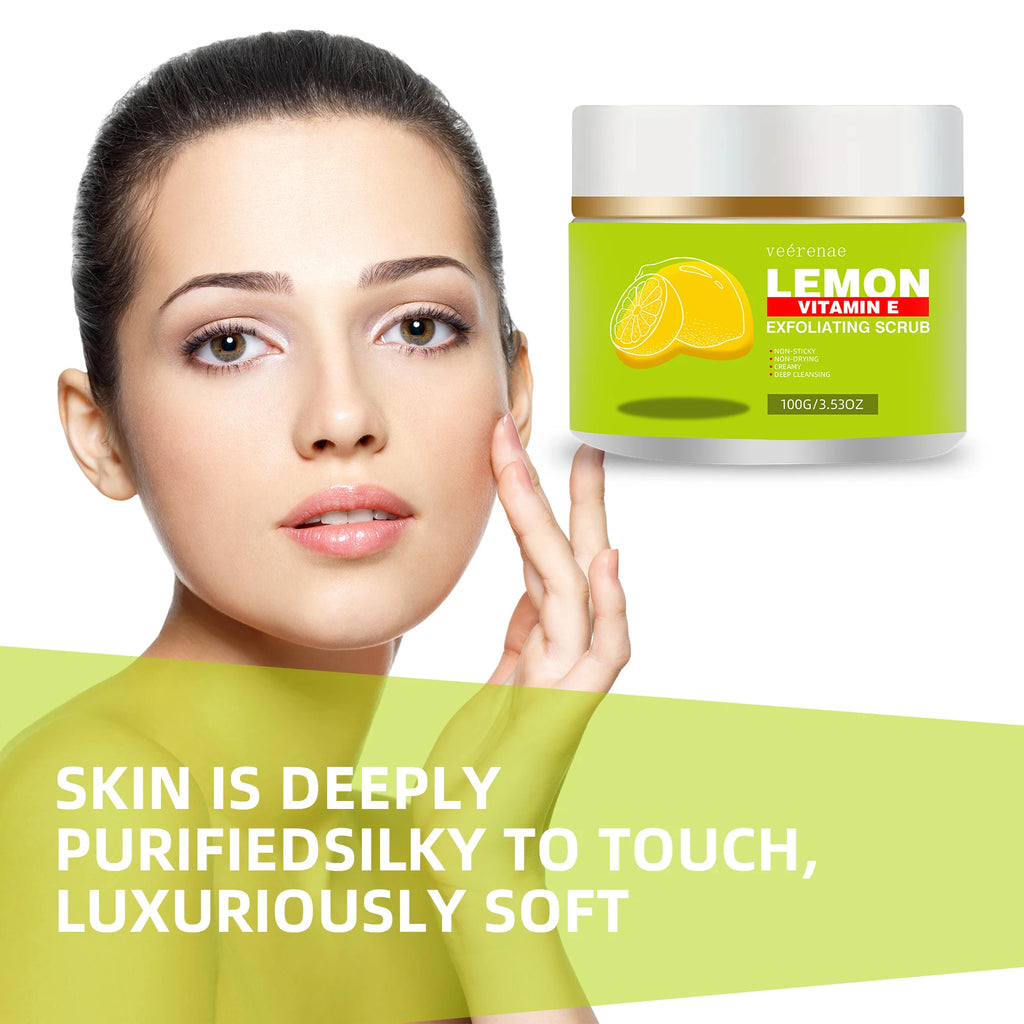 Lemon Vitamin E Exfoliating Scrub | Professional Hypoallergenic Skincare 150g Scrubs Treatments Tidesmit