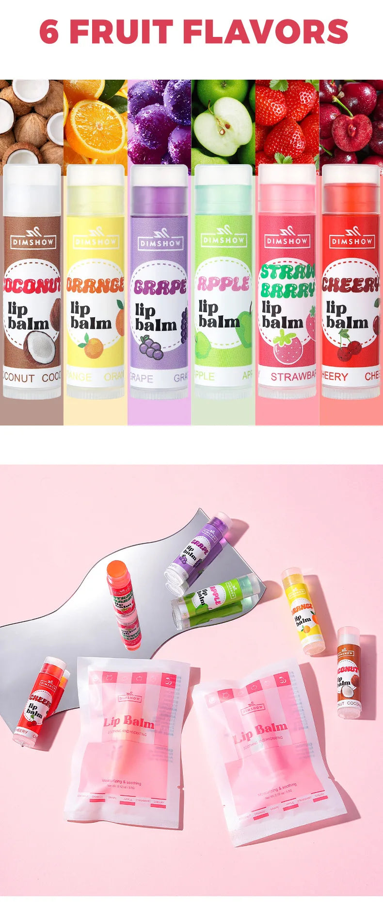 Fruit Moisturizing Lip Mask Set - Nourishing Lip Treatment for Dry Lips Lip Care Tidesmit