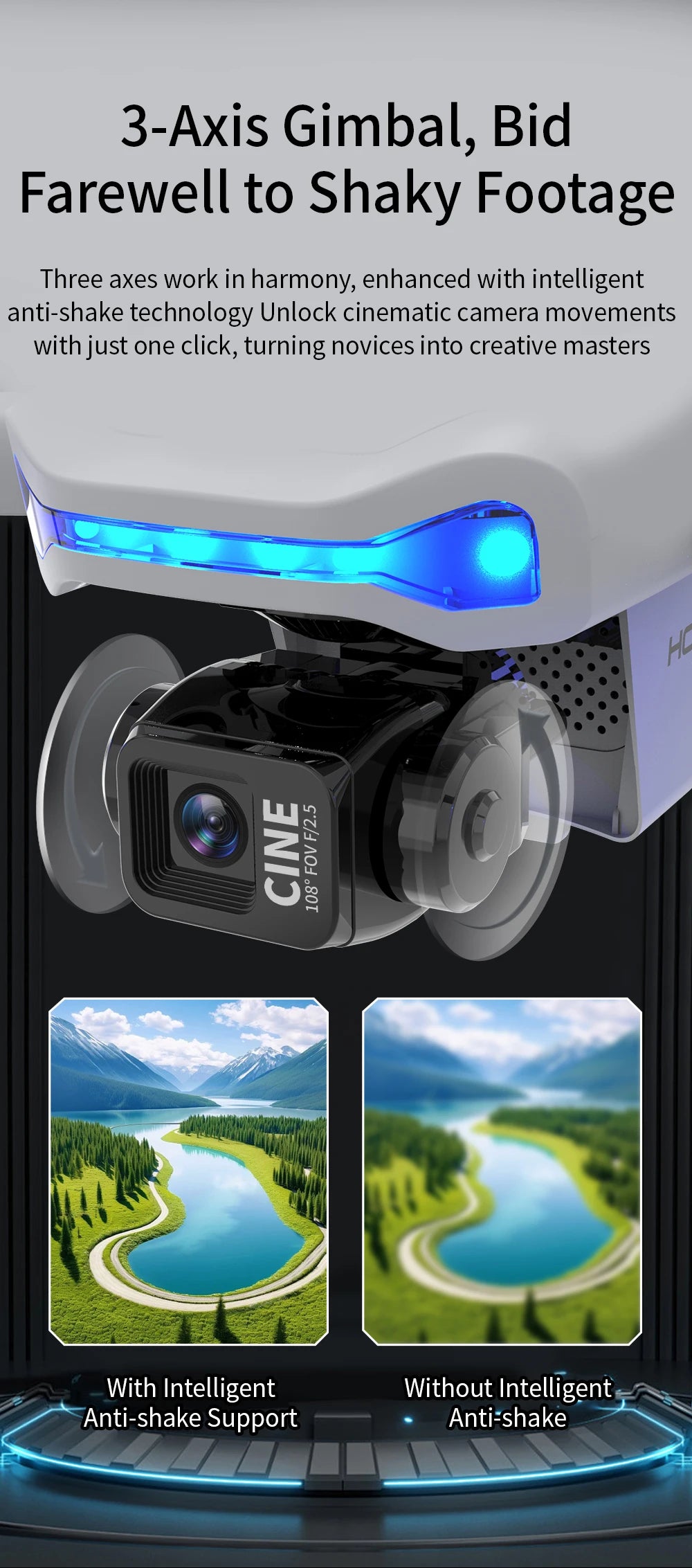 4K Camera Drone with 3-Axis Gimbal and Obstacle Avoidance - X40 PRO Tidesmit