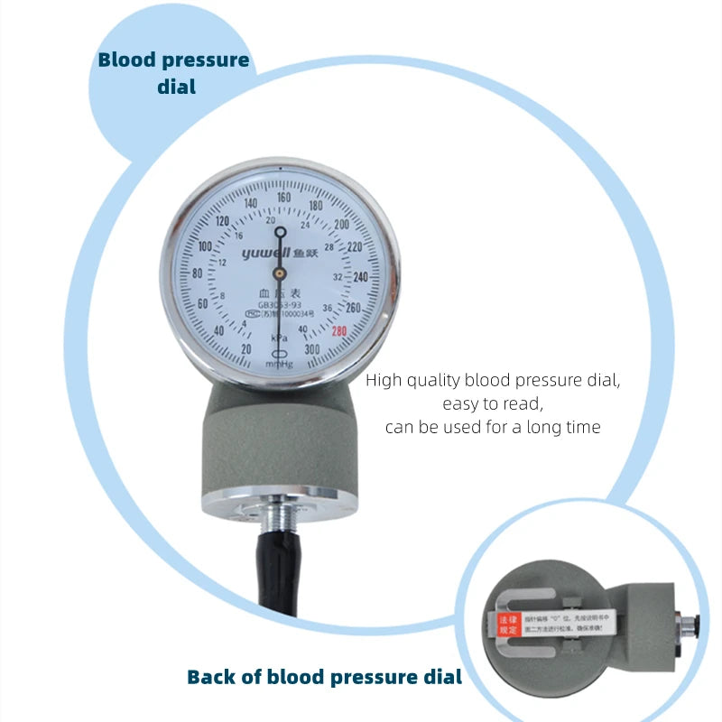 Yuwell Classic Blood Pressure Monitor Portable BP Adult Upper Cuff Manometer Tonometer Arm professional Sphygmomanometer Doctor