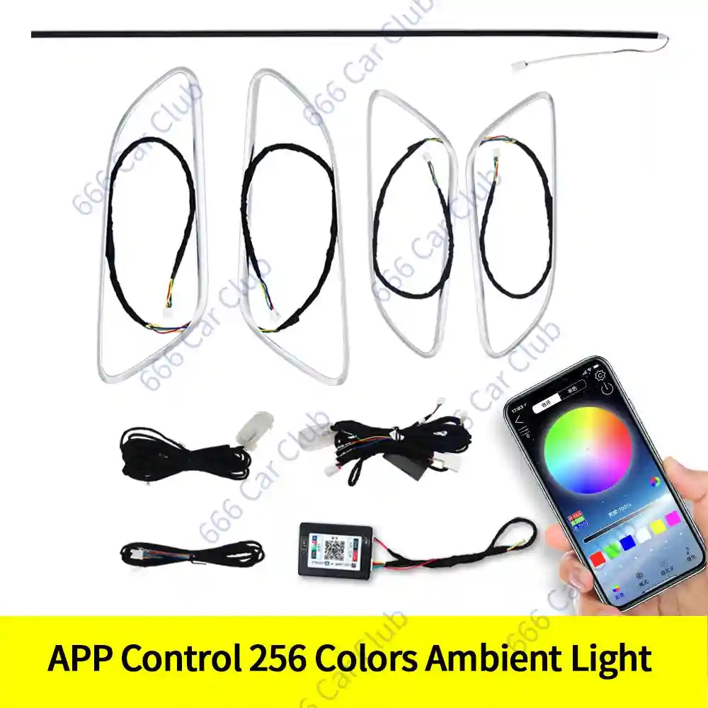 Mercedes-Benz Ambient LED Turbine Vents, 12-Color Interior Lighting Kit APP AmbientLight CN Tidesmit