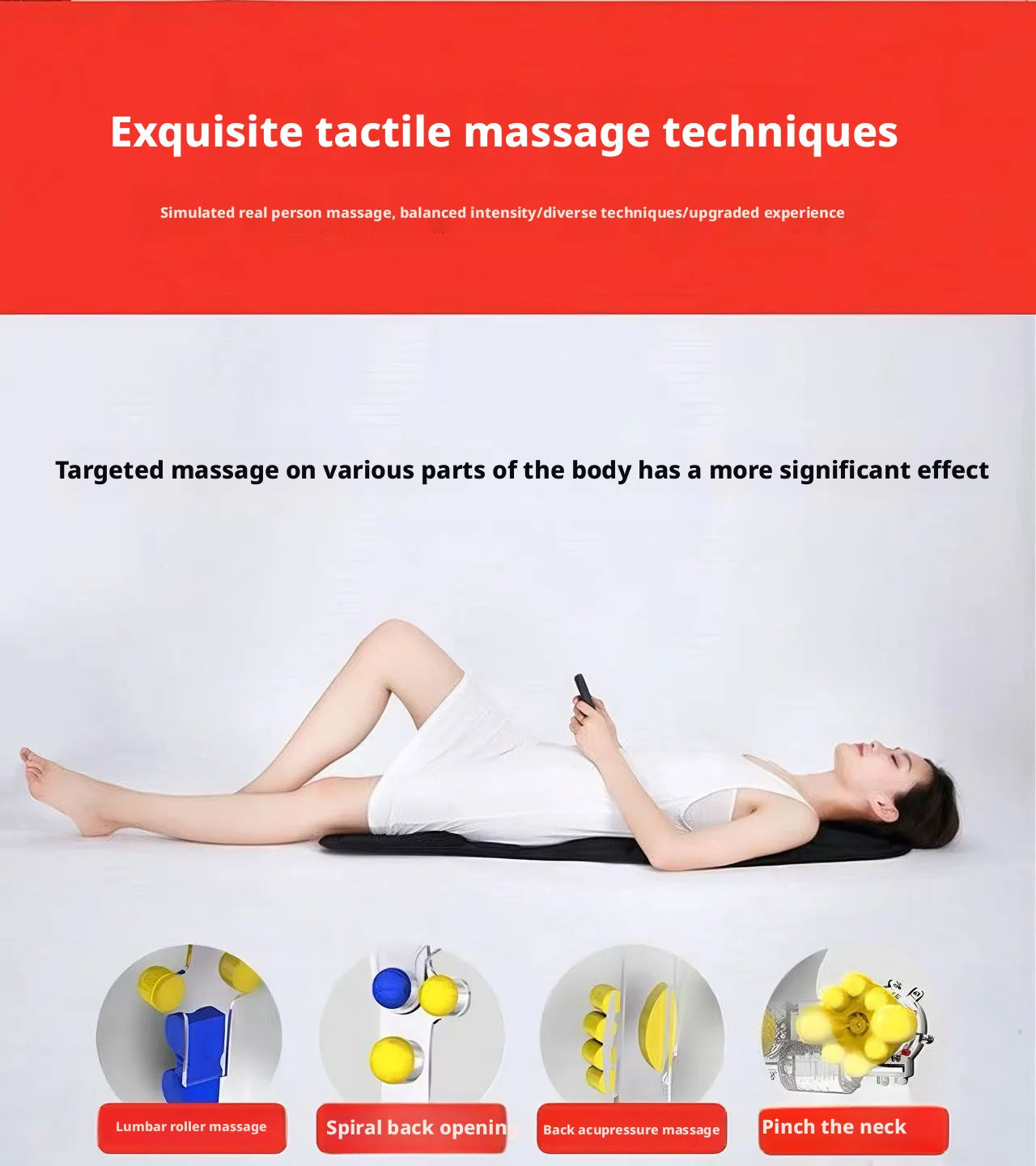 Electric Massage Cushion with Heat Therapy for Car and Home Massage Cushion Tidesmit