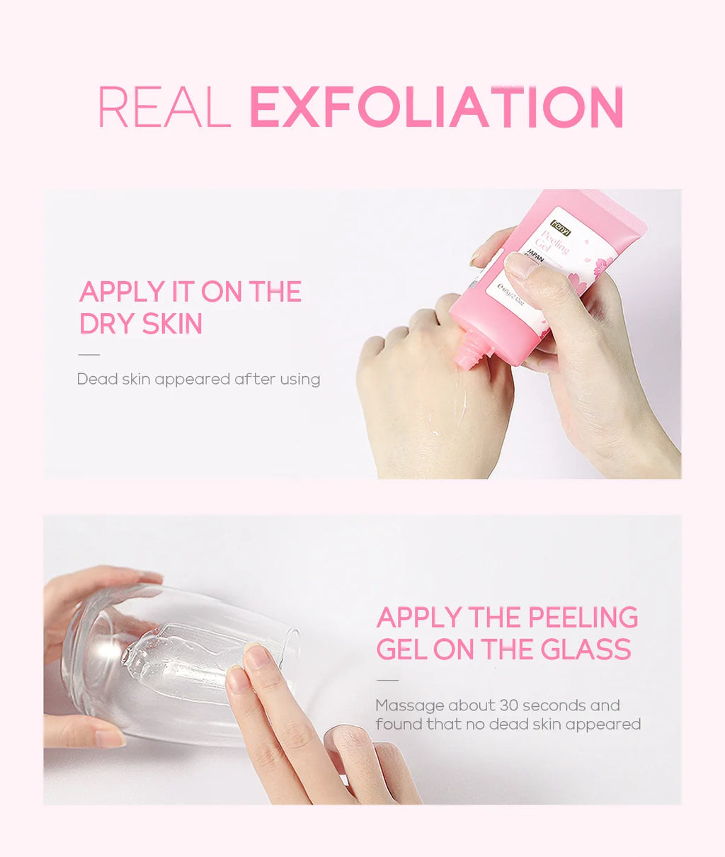 Cherry Blossom Exfoliating Gel - Deep Cleaning & Hydrating Formula 60g Scrubs Treatments Tidesmit