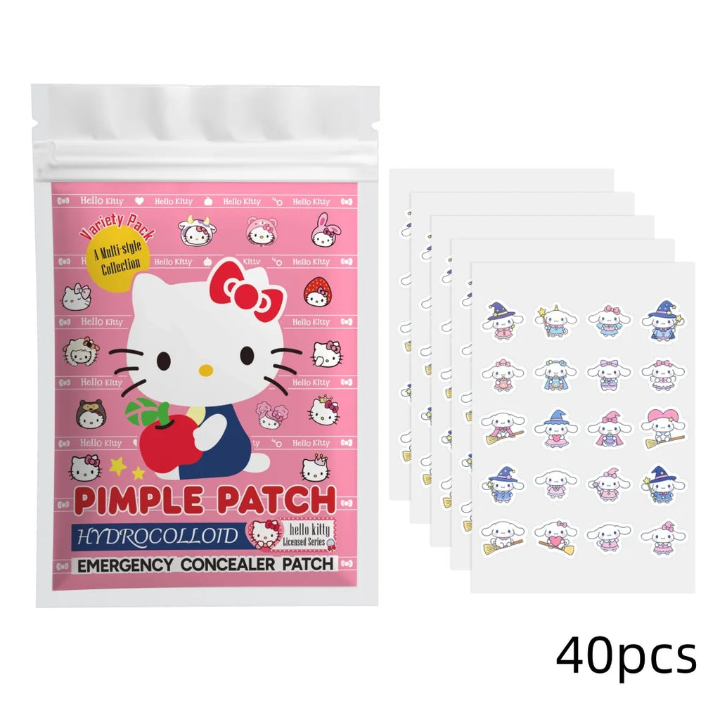 40/100PCS hello kitty Acne patches, facial acne patches, hydrogel acne removal patches, concealer