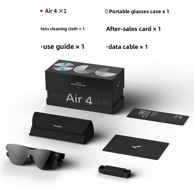 RayNeo Air 4 Pro Smart Glasses | Macro-OLED 3D Augmented Reality Display RayNeo Air 4 Tidesmit
