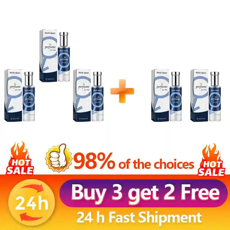 North Moon pheromone cologne for men: long-lasting spray in slim 30ml bottles to boost charisma and dating confidence.