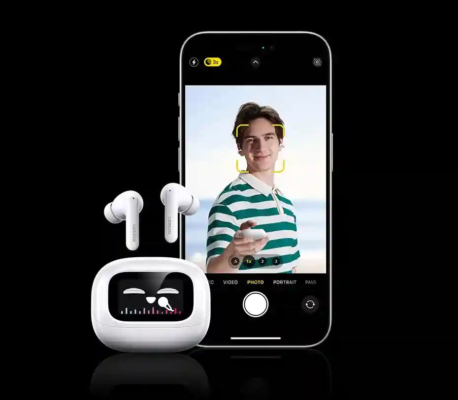 Wireless Headphones with ANC & LCD Screen - Tidesmit EchoBuds Series Tidesmit