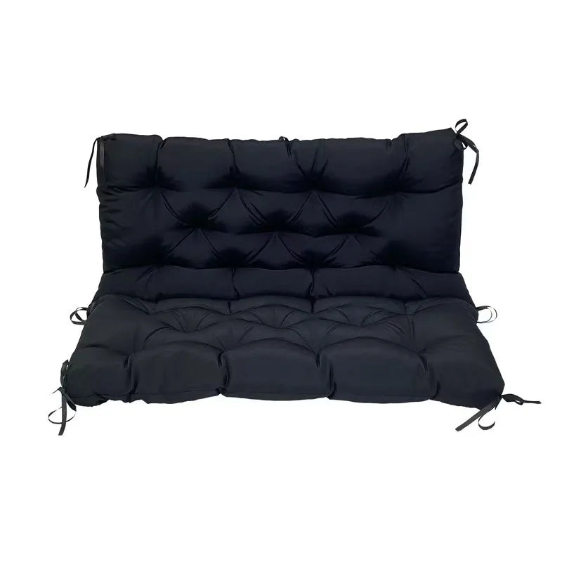 Bench Cushion with Backrest 2 or 3 Seat Swing Replacement Cushions Overstuffed for Garden Patio Furniture Loveseat Swing Outdoor