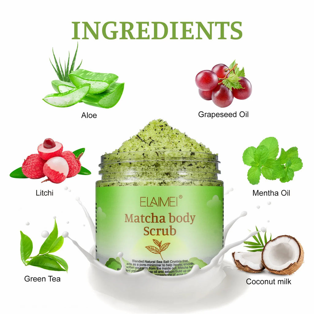 Matcha Body Scrub - Anti-Oxidant Skin Exfoliator by Tidesmit Scrubs Treatments Tidesmit