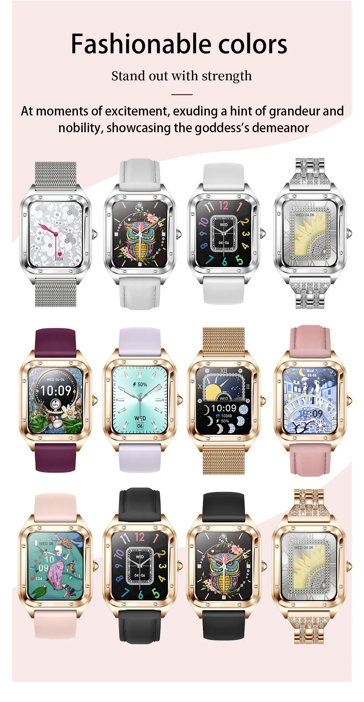 2026Ultra Thin Fashion Smart Watch For Women Screen Always Display Time Sports Bracelet Bluetooth Call 1.59" AMOLED Woman Watch