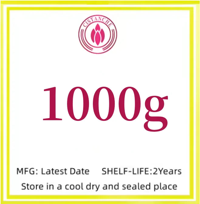 1000g Cistanche adaptogen powder in sealed packaging. High-quality herbal extract for wellness.