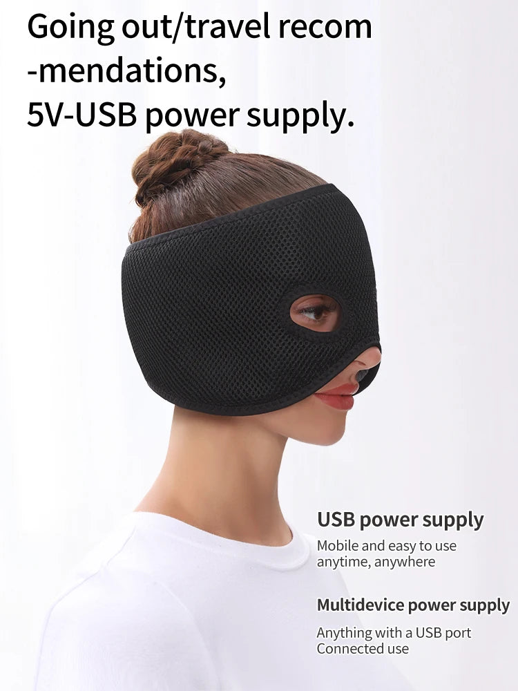 Heated Facial Mask for Sinus Relief with 3 Temperature Settings Massage Cushion Tidesmit