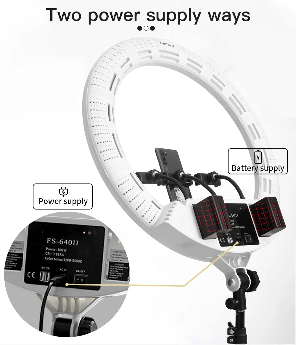 22 Inch LED Ring Light with Tripod for Professional Content Creation Tidesmit