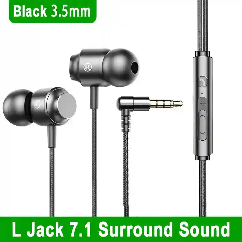Wired Gaming Headset with Mic - HiFi Surround Sound Audio by Tidesmit Black 3.5mm Tidesmit