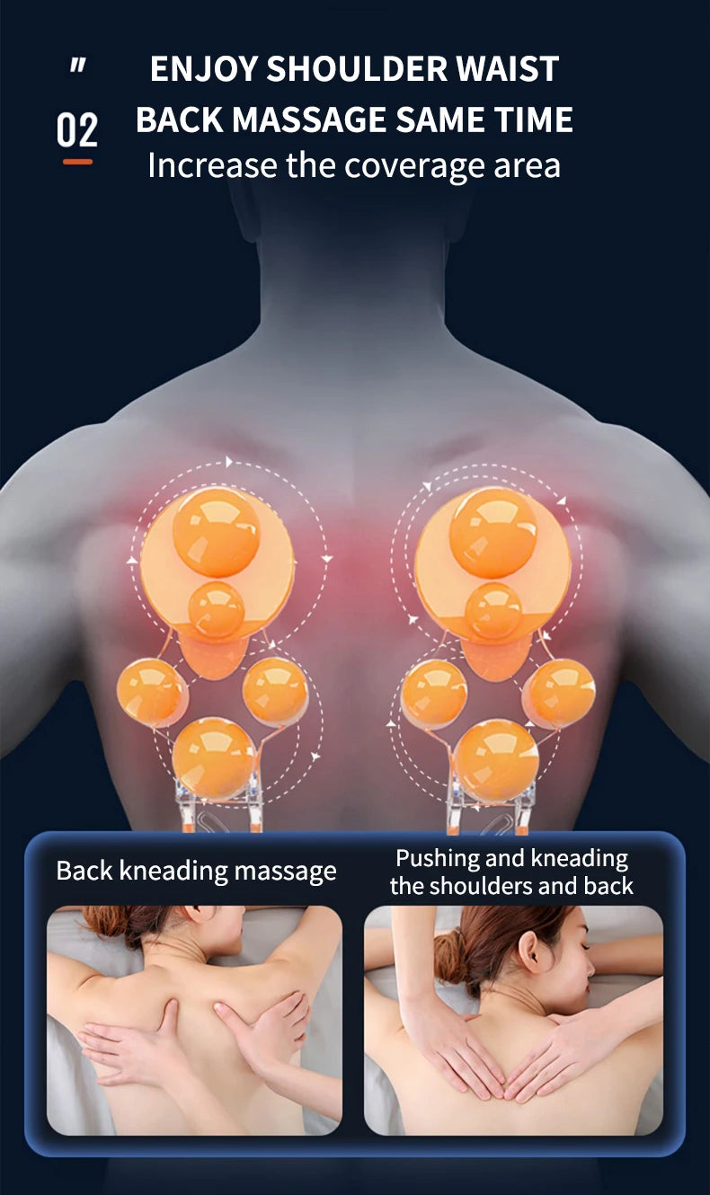 Full Body Electric Massager with Deep Tissue Heat Therapy by Tidesmit Body Shaping Massage Equipment Tidesmit