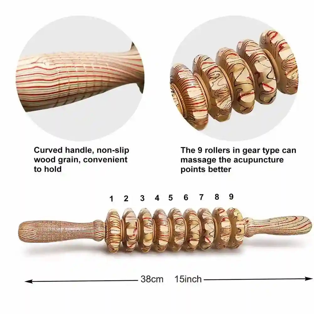 Wooden Massage Roller Stick for Deep Muscle Relief & Recovery Eye Massage Instrument Tidesmit