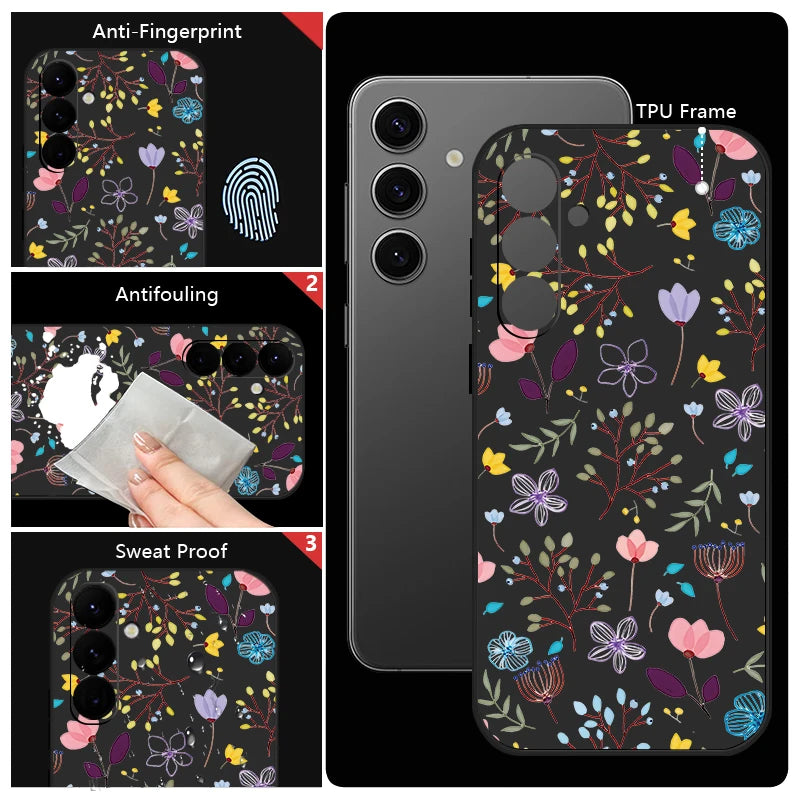 Floral Samsung Galaxy S25 Ultra Case | Slim Shock-Absorbing Cover Tidesmit