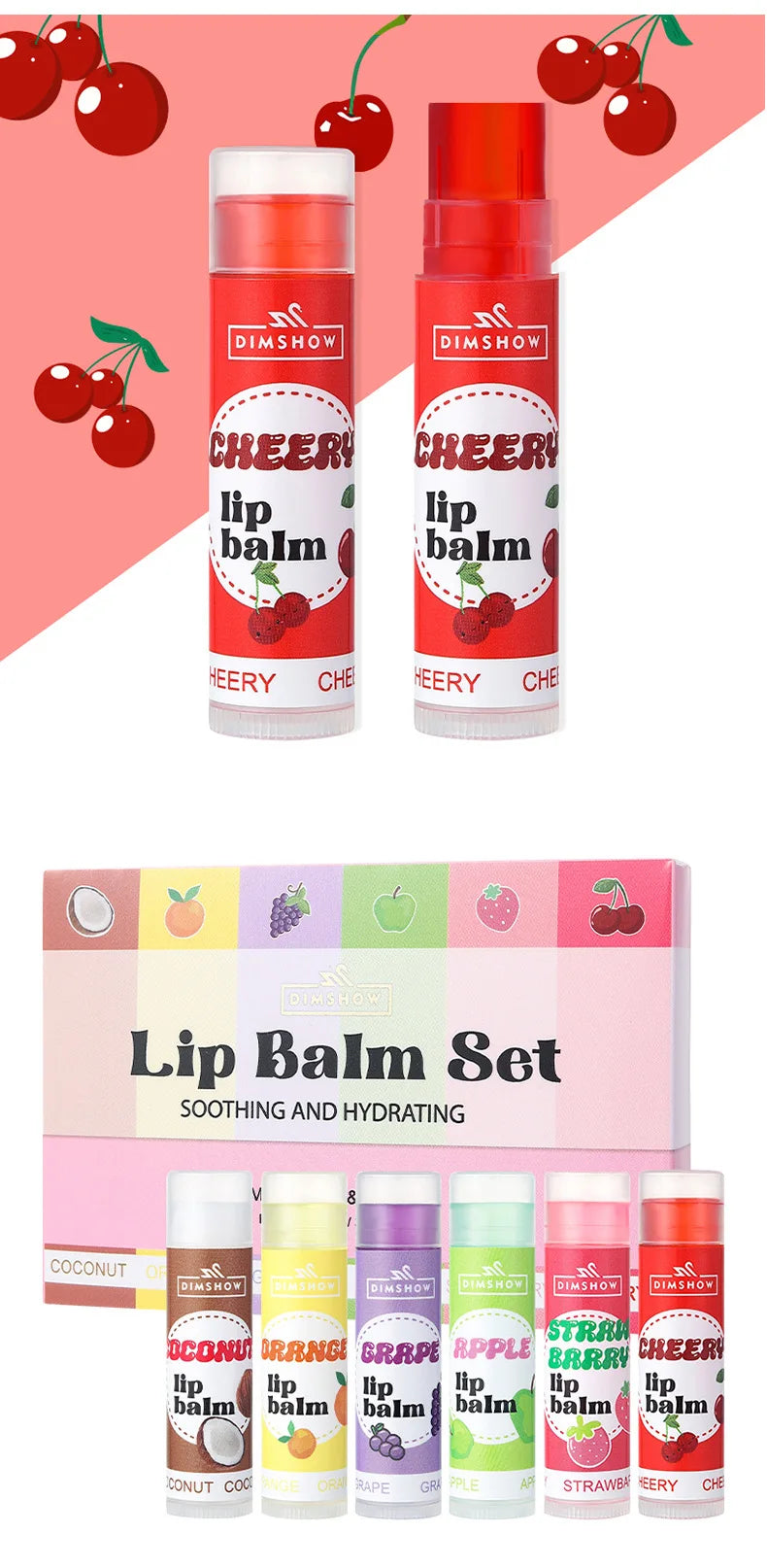 Fruit Moisturizing Lip Mask Set - Nourishing Lip Treatment for Dry Lips Lip Care Tidesmit