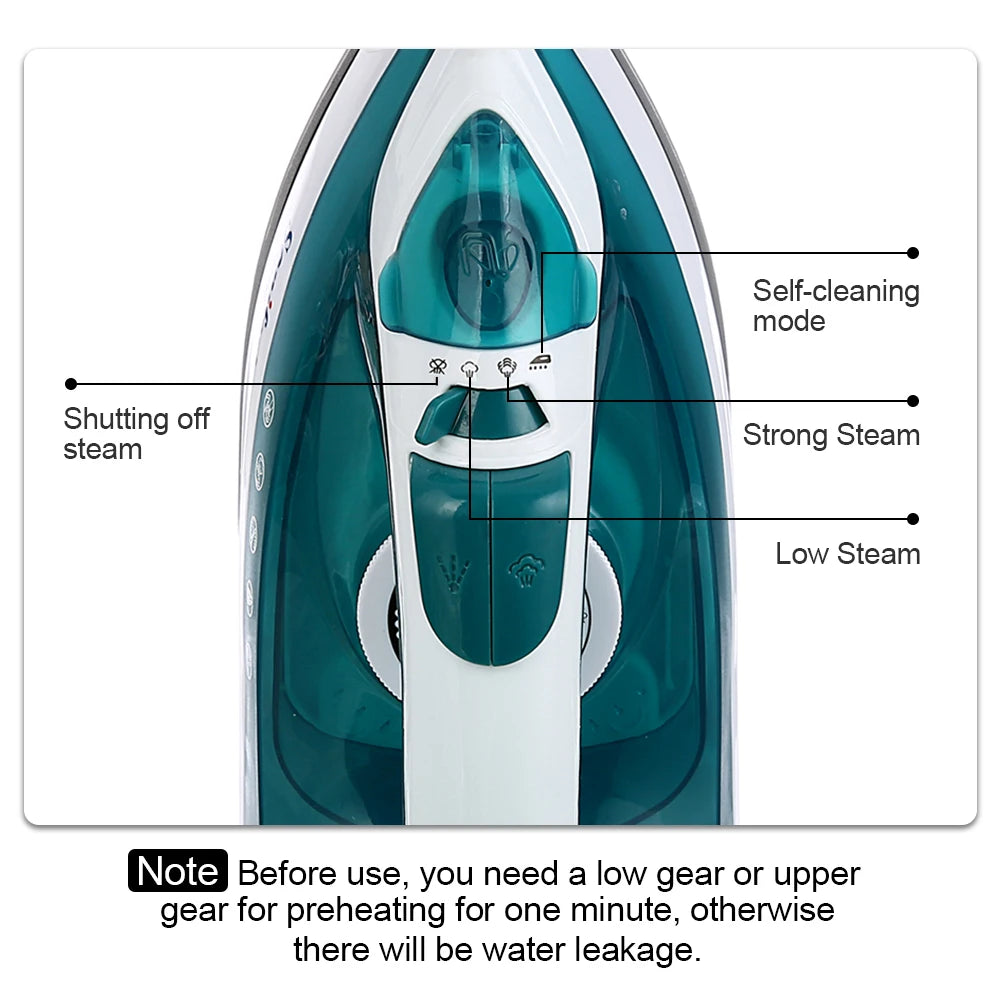 Tidesmit portable mini electric garment steamer featuring an adjustable ceramic soleplate for precision ironing
