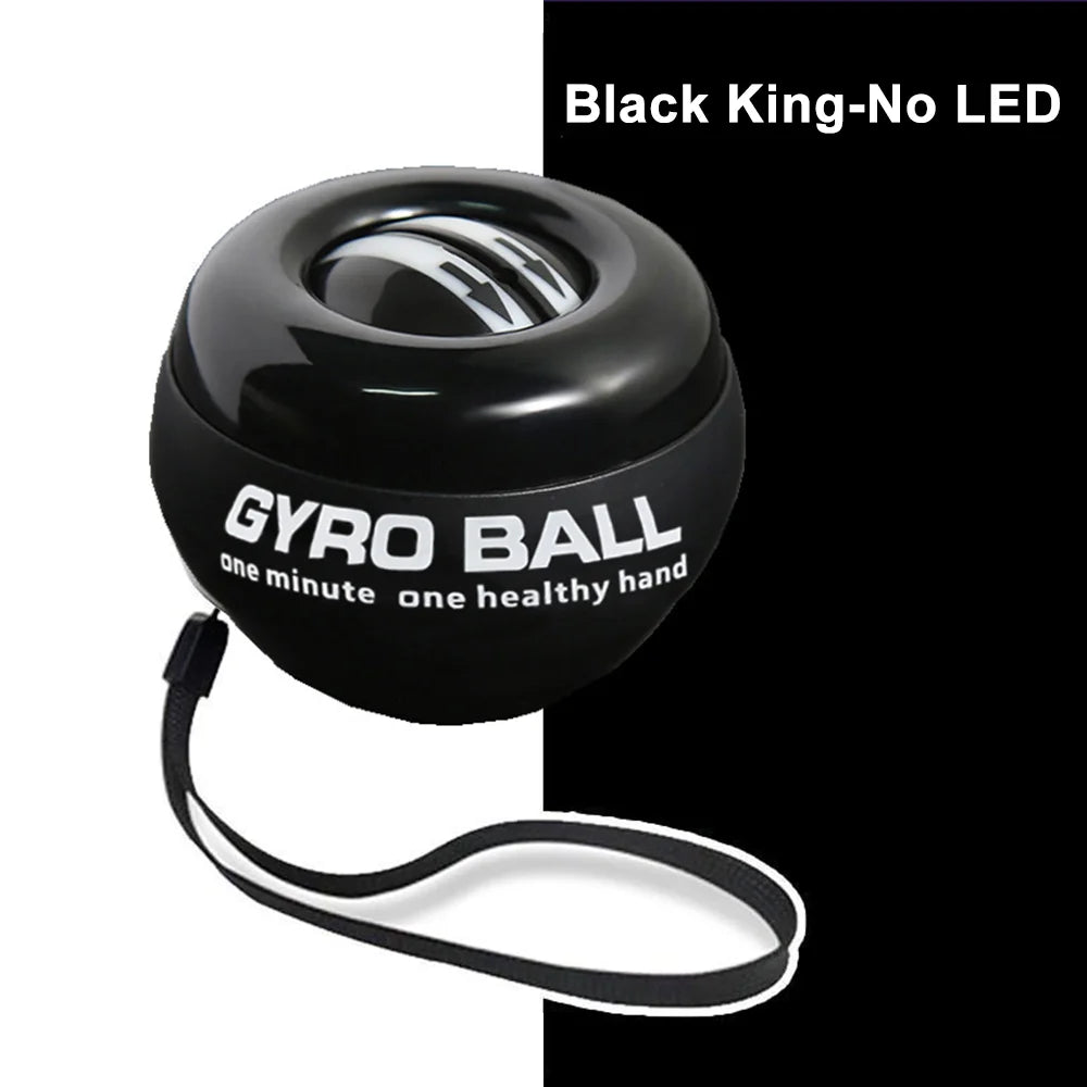 Wrist Strengthener Ball - Self-Starting Grip Trainer for Muscle Relief Back Massage Instrument Black-K-No LED Tidesmit
