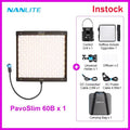 PavoSlim 60B square LED panel light kit with control unit, softbox, diffusers, cables, holder, and carrying bag.