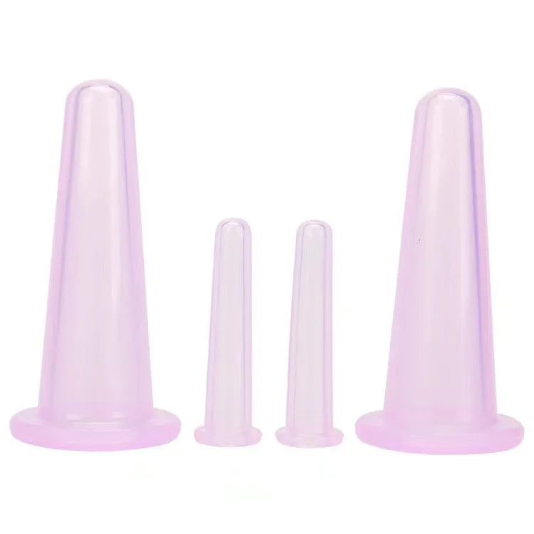 Silicone Vacuum Cupping Set for Facial Lift and Deep Tissue Recovery Back Massage Instrument Purple Tidesmit