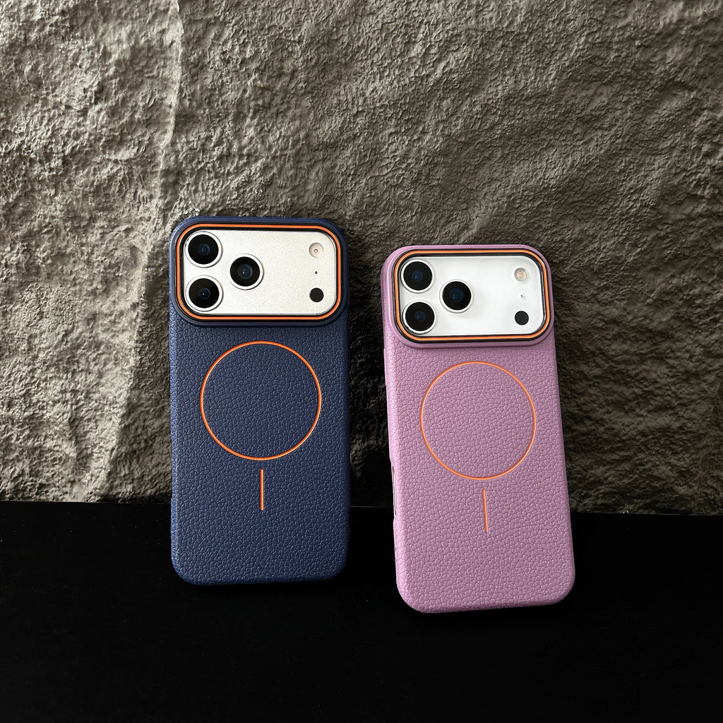 Magnetic iPhone Case with Lichee Pattern | Shock-Absorbing Slim TPU Cover Tidesmit