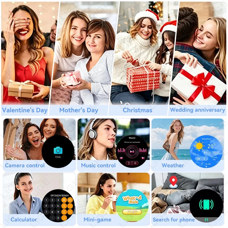 LIGE Sports Smart Watch for Women Wireless Call Heart Rate Sleep Monitor Multiple Sports Modes for Running Yoga Fitness Ladie