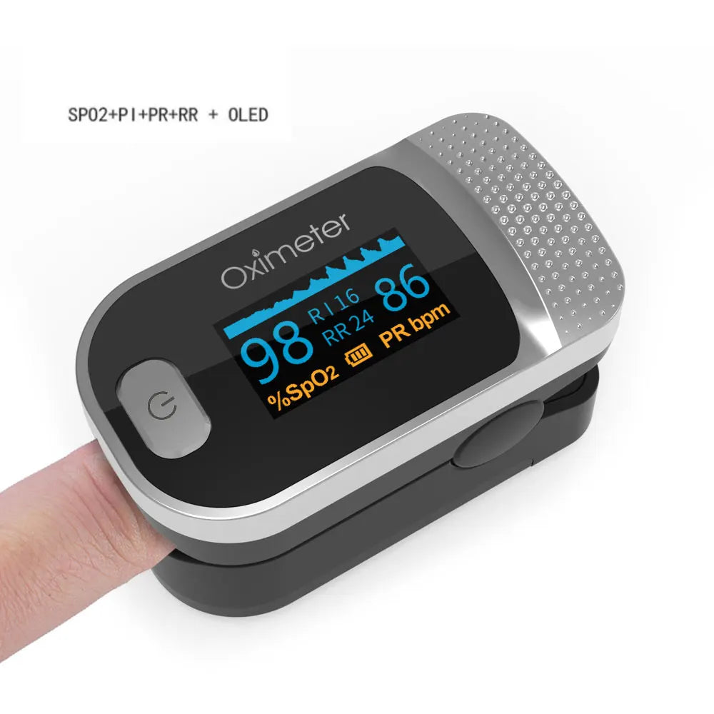 JianyouCare Finger Pulse Oled Oximeter Portable RR Blood Oxygen Saturation Meter Respiratory Rate Oximetro De Dedo Pulsioximetro