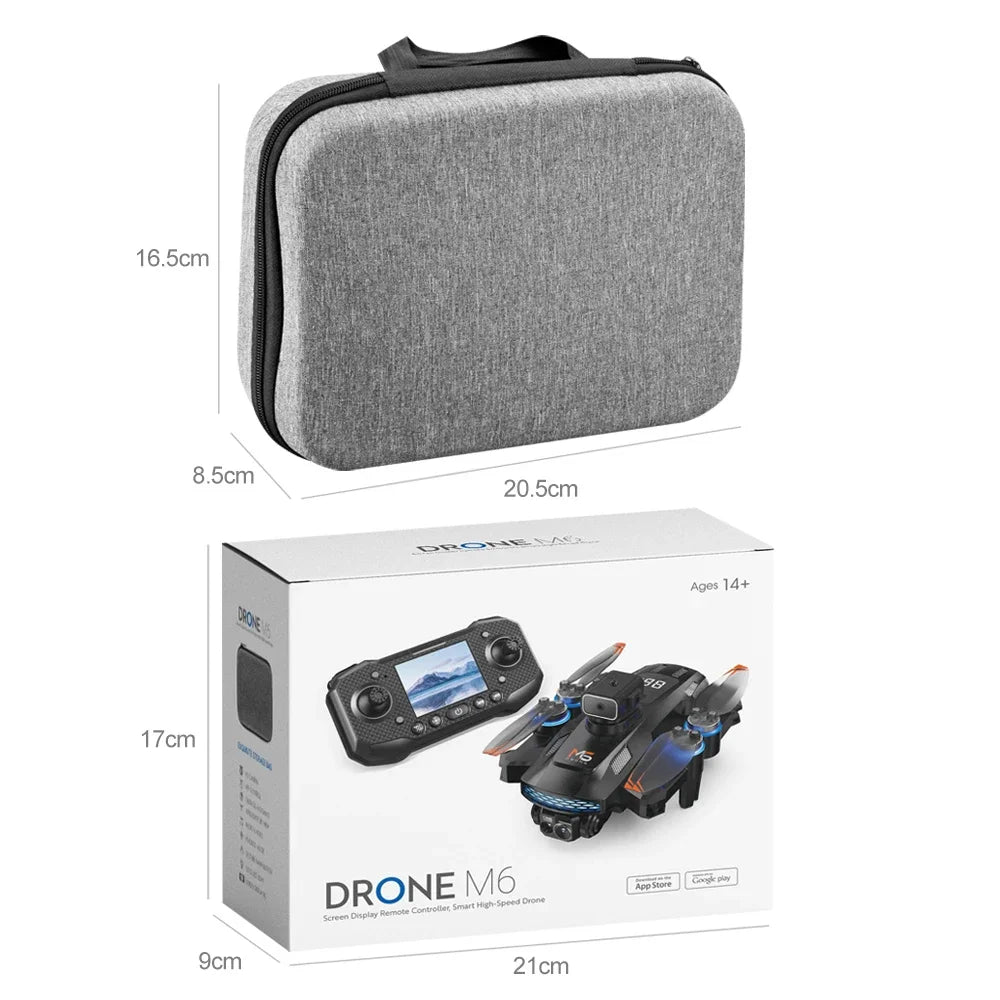 8K Camera Drone with FPV Screen Remote Control - Black Tidesmit