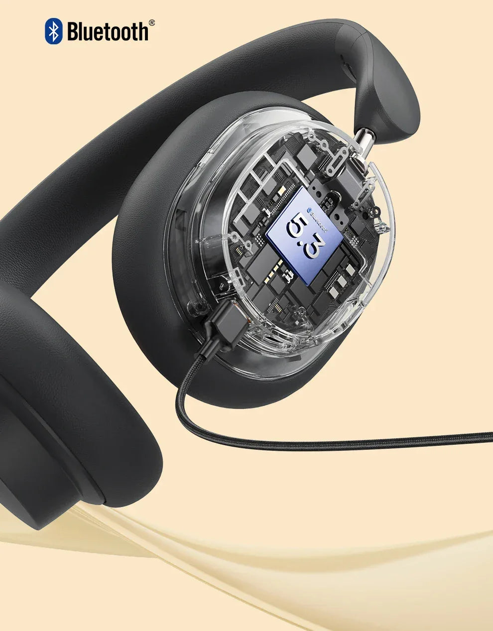 Wireless Bluetooth Headphones Over Ear 70H Playtime Tidesmit Tidesmit