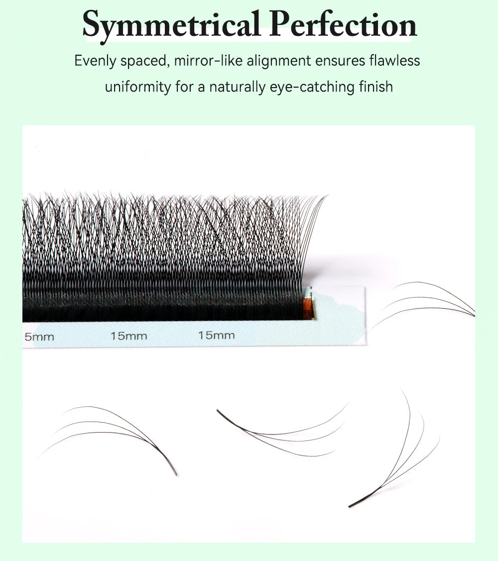 W Shape Premade Volume Fans - Wispy False Eyelashes by Tidesmit False Eyelashes Tidesmit